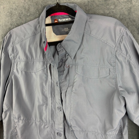 Simms Women’s Guide Series Fishing Outdoor ventilated Shirt in Gray Sz Small - Picture 3 of 13